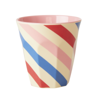 Candy Stripe Print Melamine Cup By Rice DK